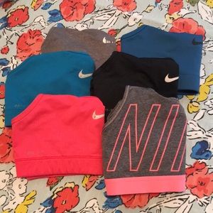 Set of 6 Nike Sports Bras M